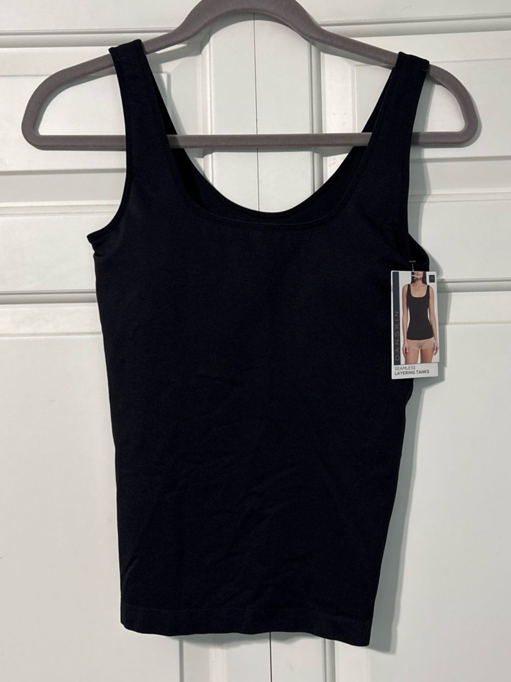 Danskin Black Seamless Tank Top - Women's Layering Tee